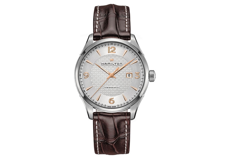 Hamilton horlogeband H32755551 - bruin leer