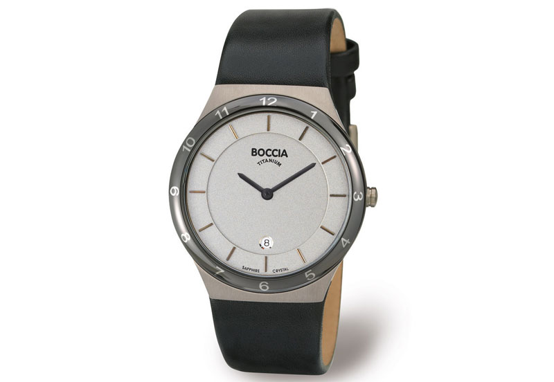 Boccia horlogeband 3563-01 zwart