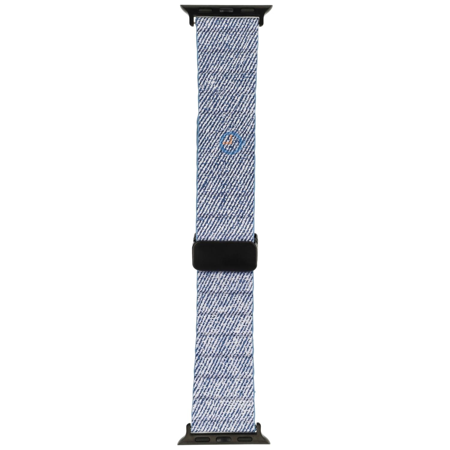 Apple Watch 41mm magneet bandje: Light Blue Denim