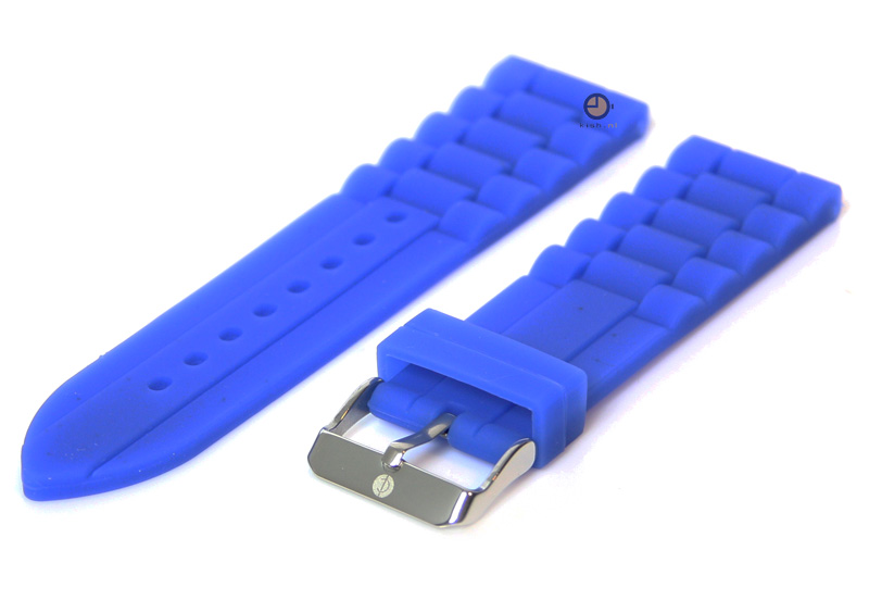 Siliconen horlogeband 24mm blauw