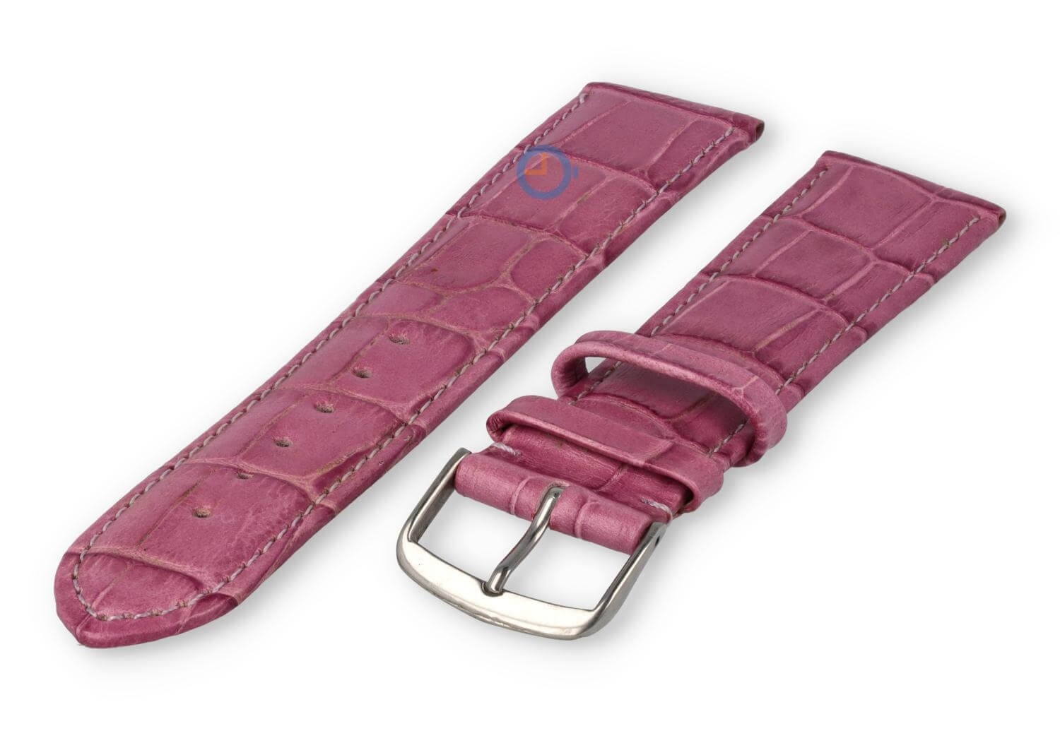Extra lange horlogeband croco - 20mm - blackberry