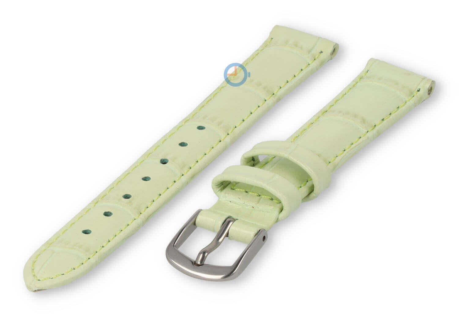 Kleine horlogeband van leer - 14mm - pastelgroen