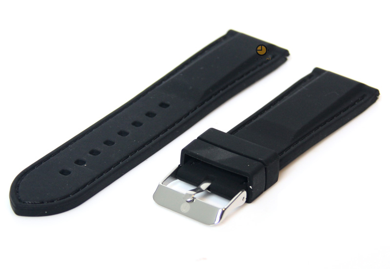 Horlogeband 20mm zwart siliconen met quick-release