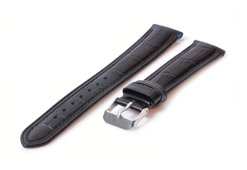 Horlogeband voor Seiko - 18mm - zwart