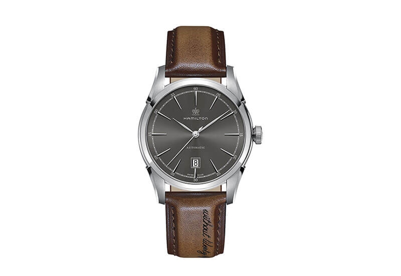 Hamilton horlogeband H42415591 - bruin leer