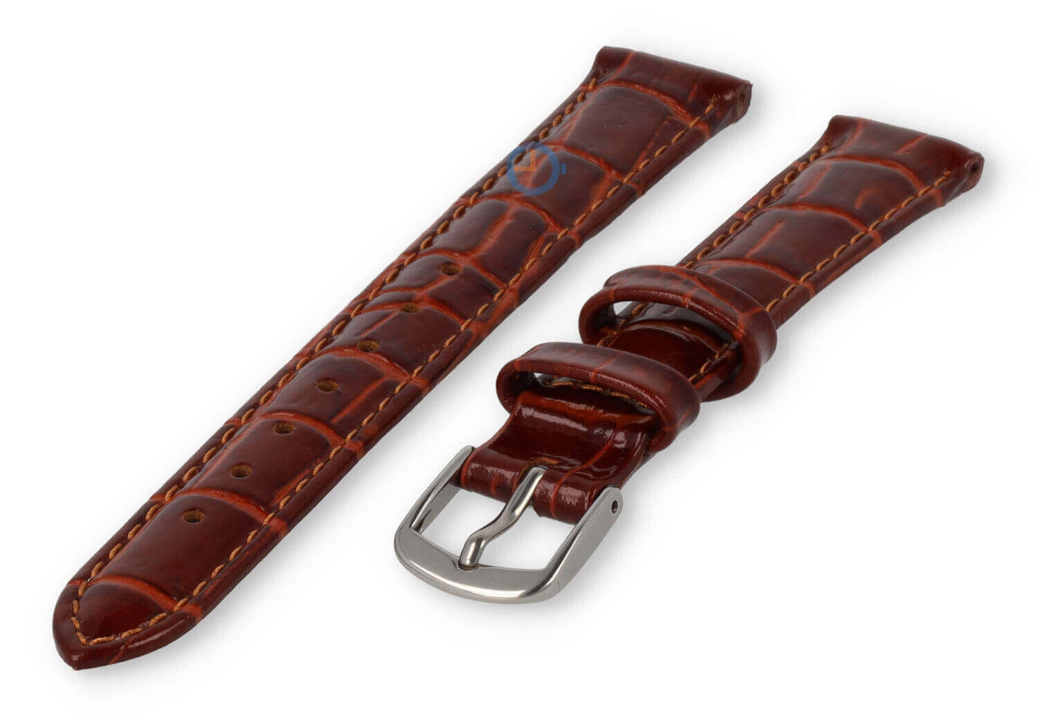 Kleine horlogeband van leer - 14mm - roestbruin
