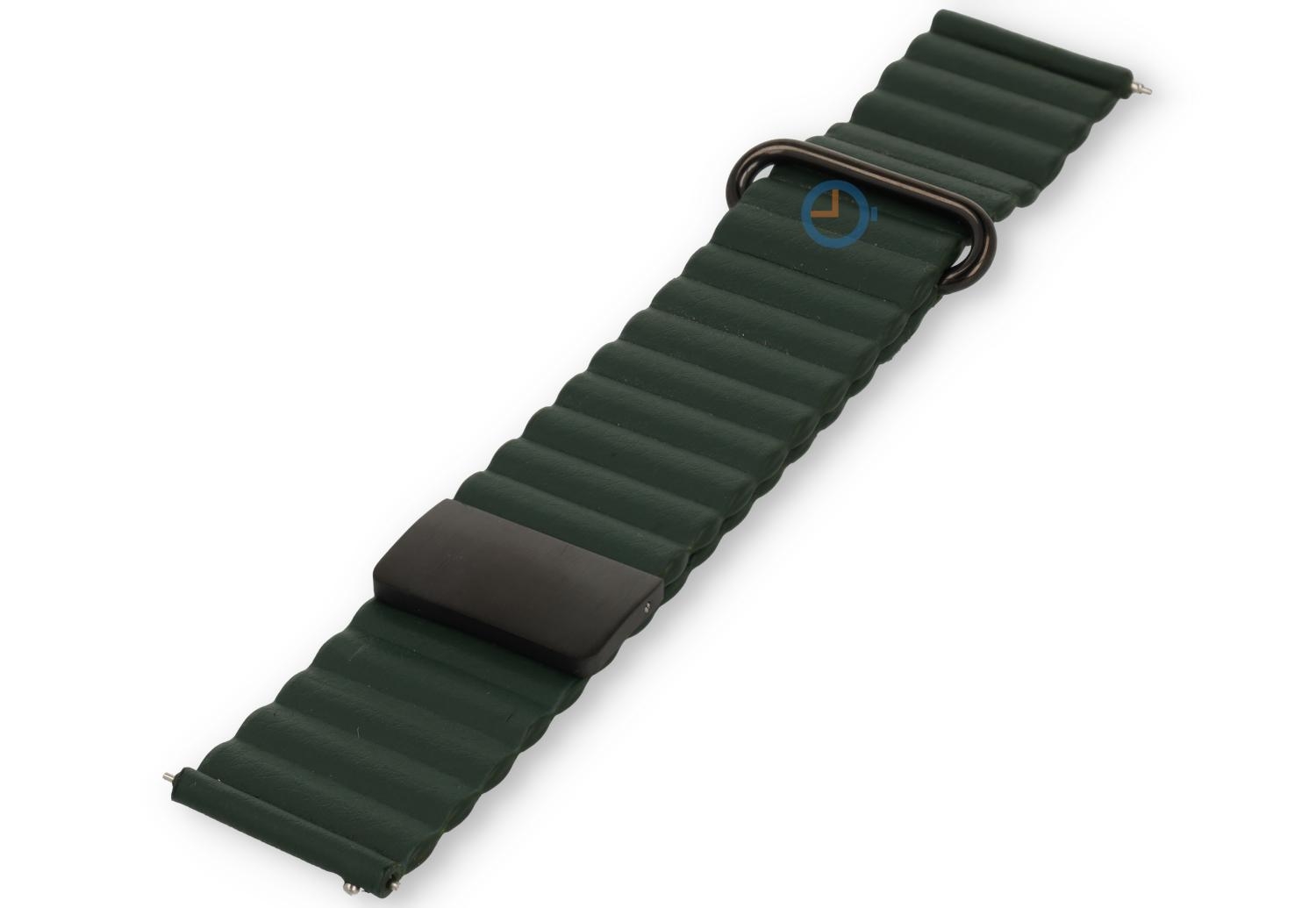 22mm leren band met magneetsluiting - groen