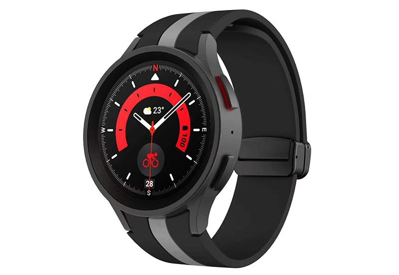 Samsung Galaxy Watch 5 bandje - zwart/grijs - magneetsluiting