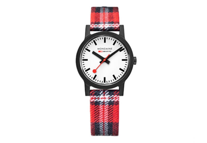 Mondaine 16mm horlogeband geruit