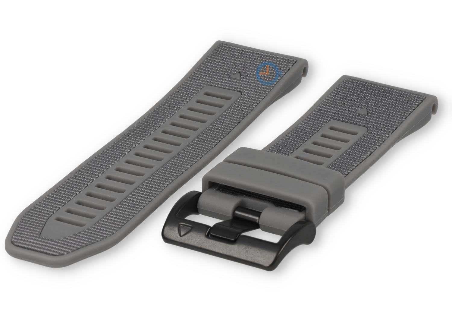 Siliconen/nylon horlogeband QuickFit 22mm - grey