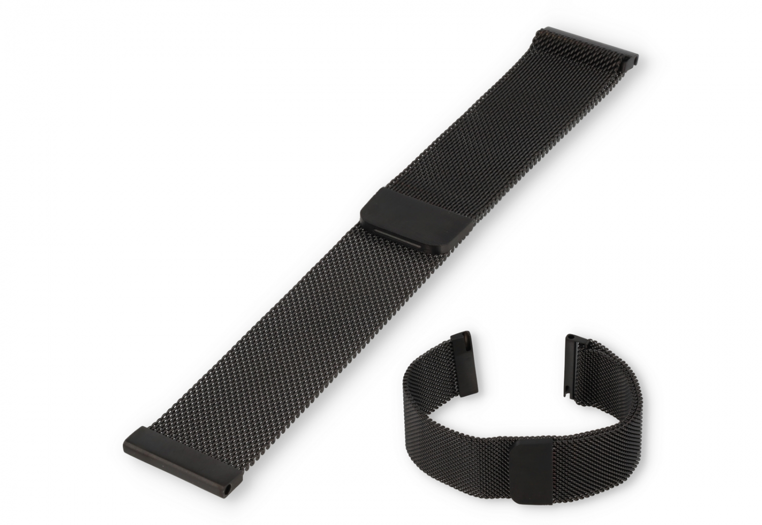 Milanese 22mm horlogeband - zwart