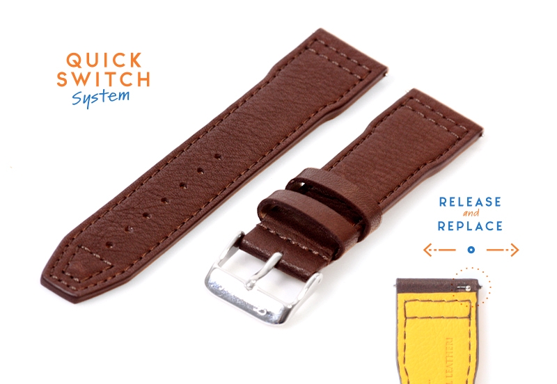 Fromanteel horlogeband leer Aviator - Bruin