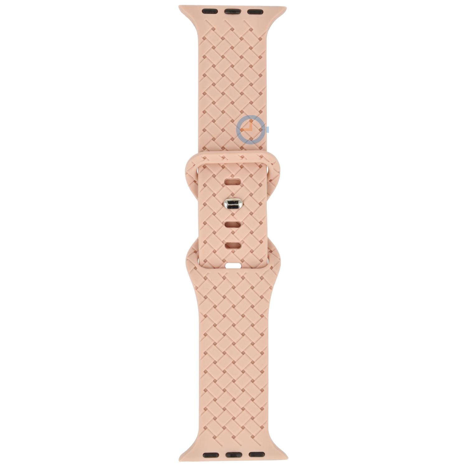 Siliconen vlechtbandje - Apple Watch 41mm - roze