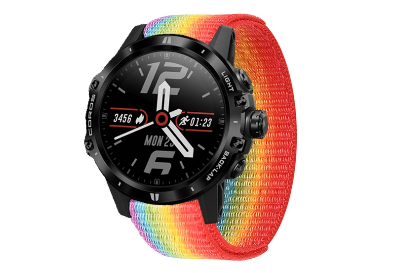 Coros Nylon band - 22mm - Regenboog