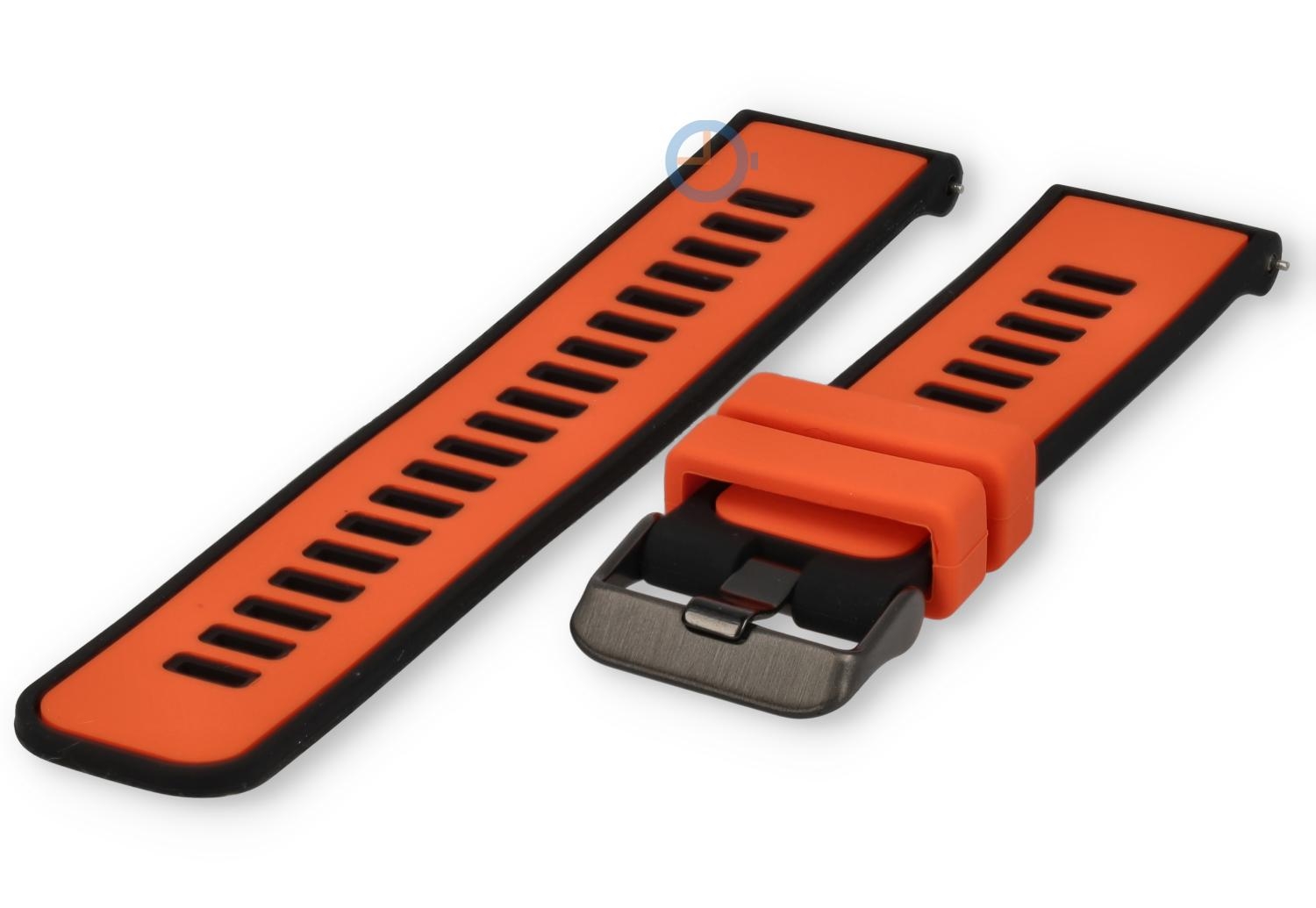 Snelwissel bandje 22mm - oranje zwart