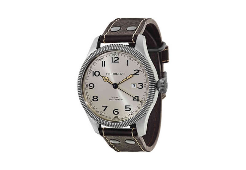 Hamilton horlogeband H60515593 - bruin leer