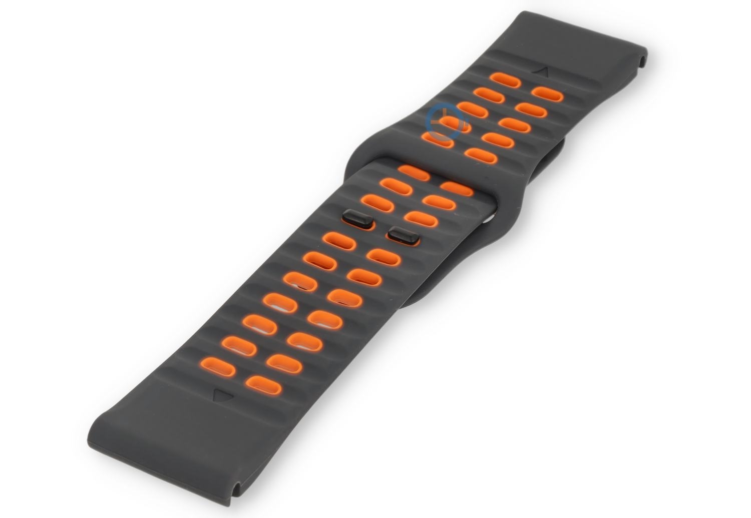Ademende horlogeband van siliconen - 26mm - grey/orange