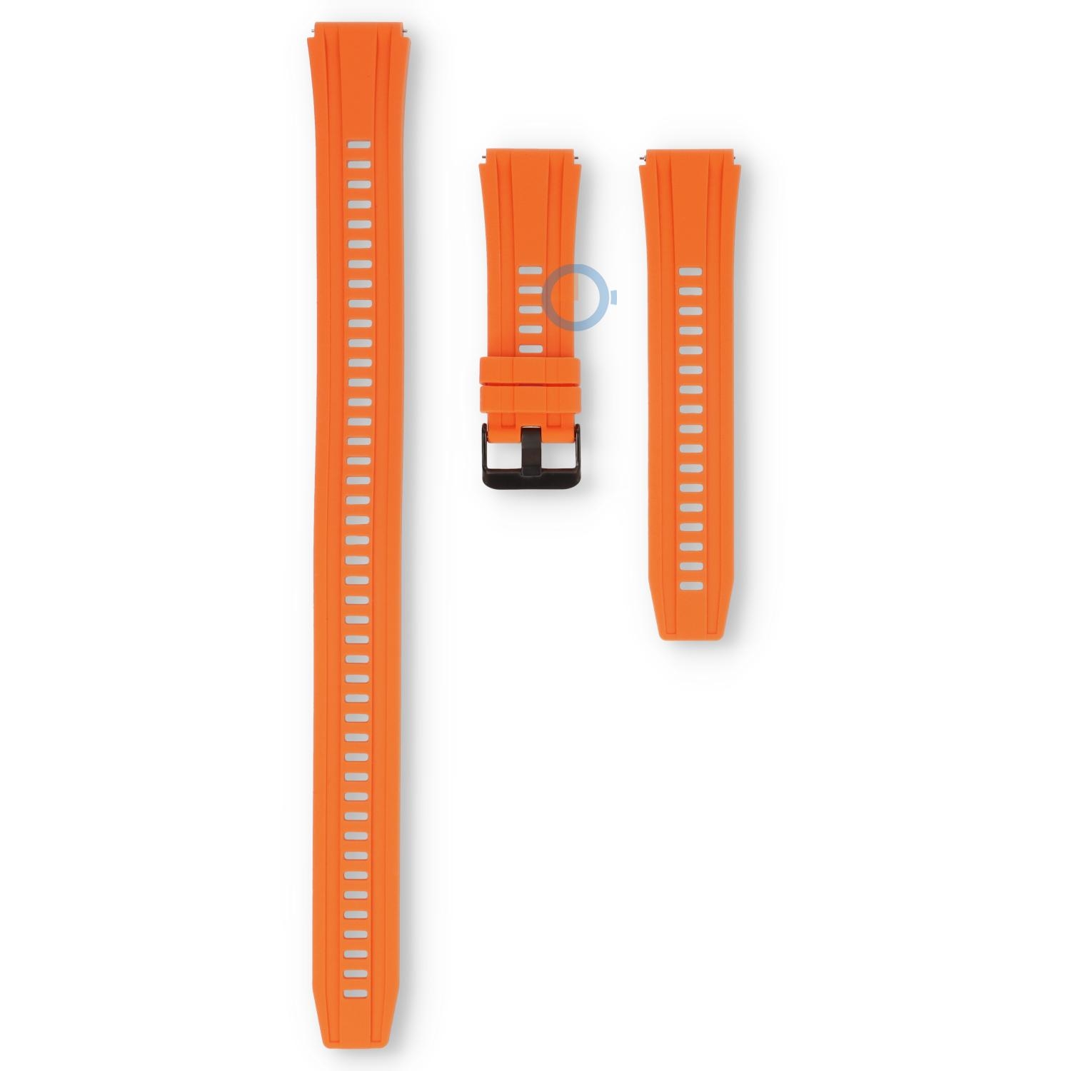Extra lange horlogeband siliconen 22mm - oranje