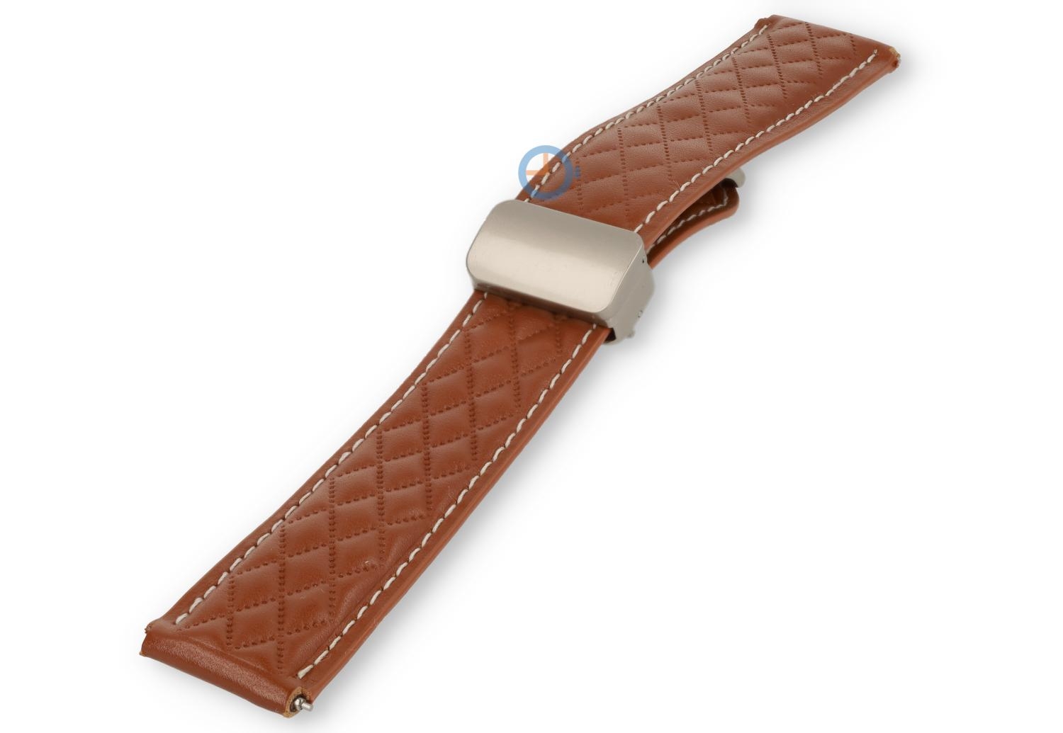 Magneet horlogeband luxe leer - 20mm - bruin