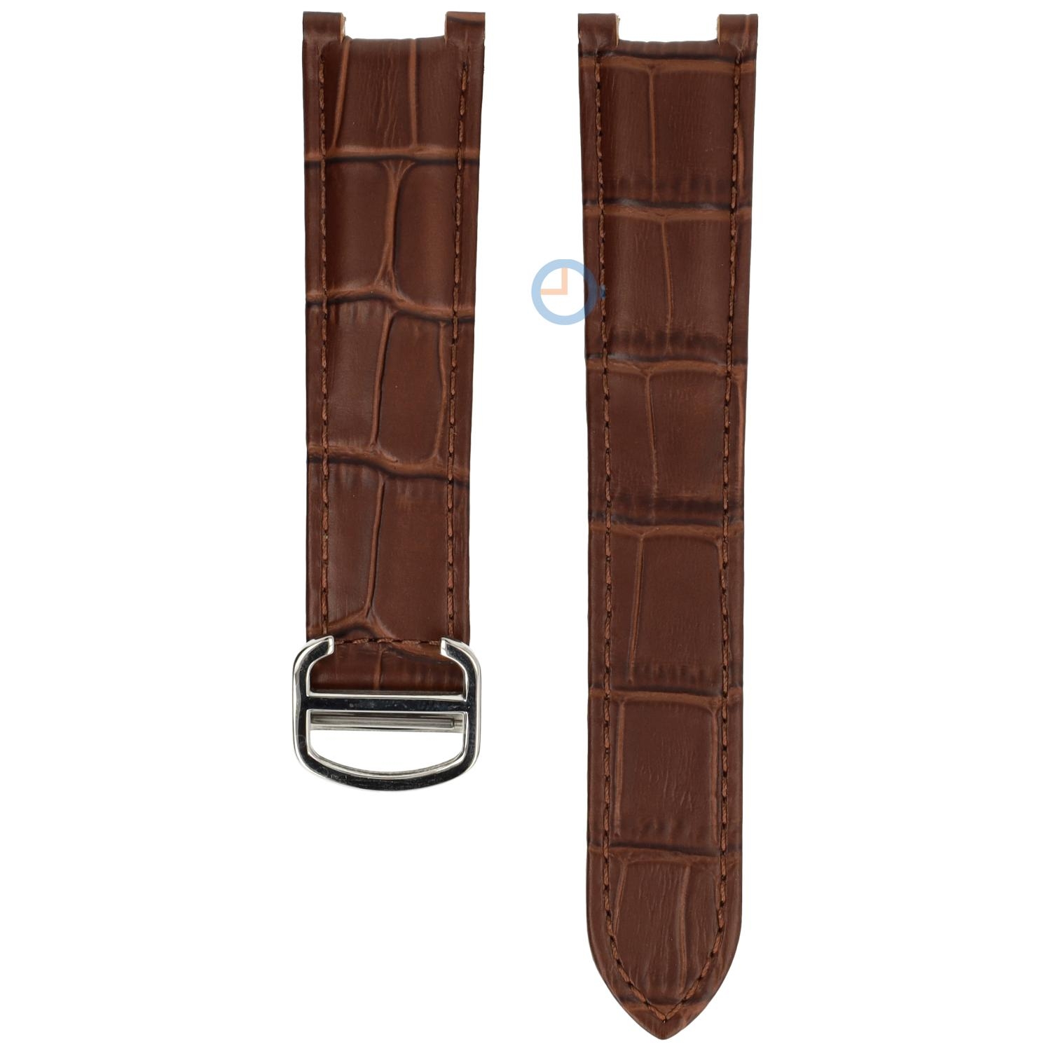 Horlogeband Cartier Pasha - 20/12 - bruin met zilver