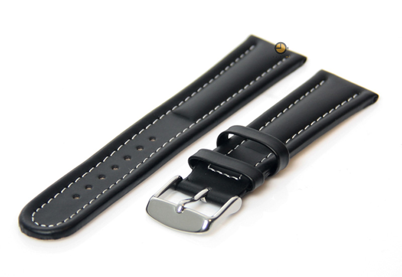 Horlogeband 20mm zwart