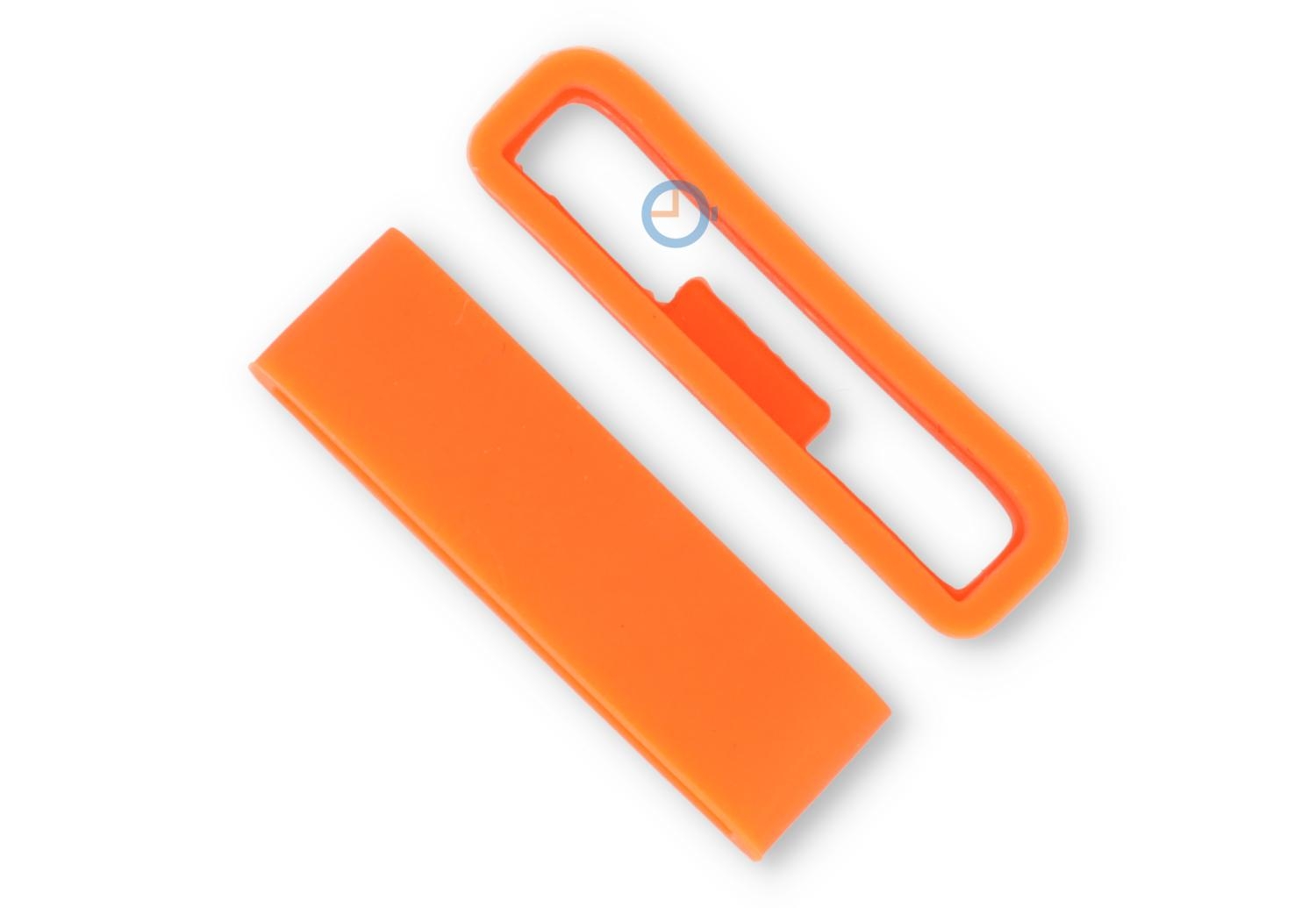 Flexibel band lusje met antislip 24mm - oranje rubber - 1 stuks