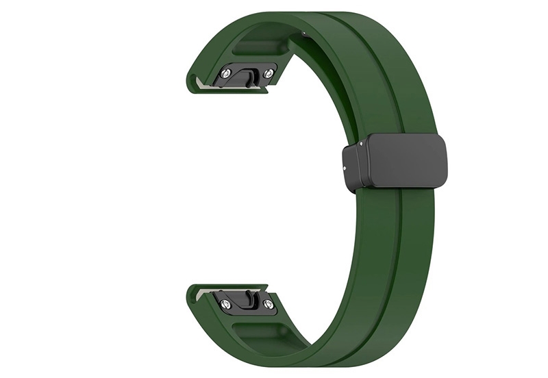 Garmin 22mm bandje - Bosgroen - magnetische vouwsluiting