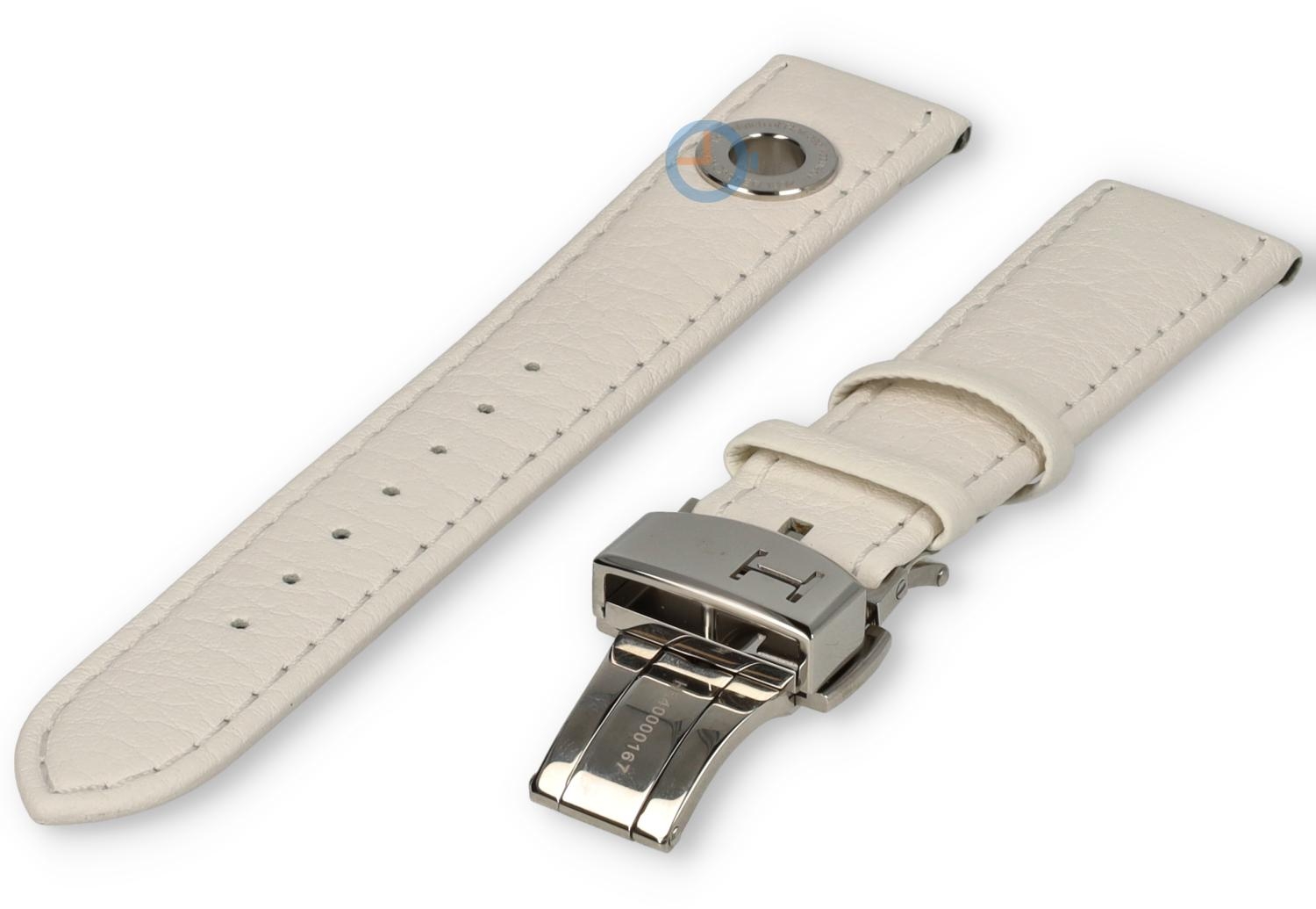 Hamilton horlogeband H40415915 - wit leer
