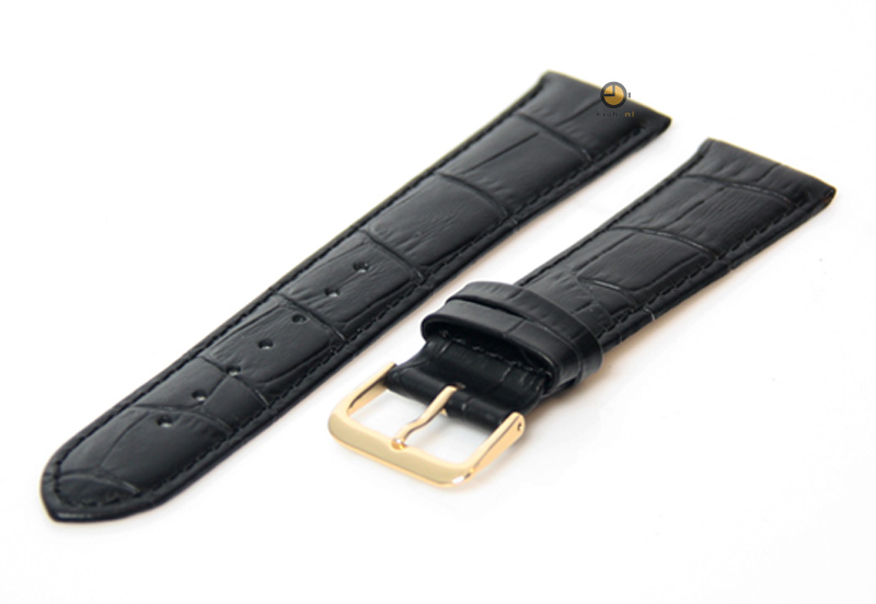 Horlogeband 18mm zwart