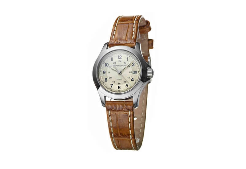 Hamilton horlogeband H64251523 - bruin leer