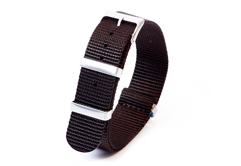 Horlogeband 20mm nylon zwart