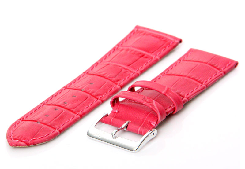 Horlogeband 22mm roze XL