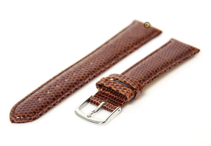Horlogeband 20mm bruin (hagedis)