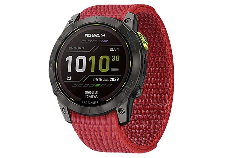 Garmin Fenix 5/6/7 horlogeband met klittenband - Rood