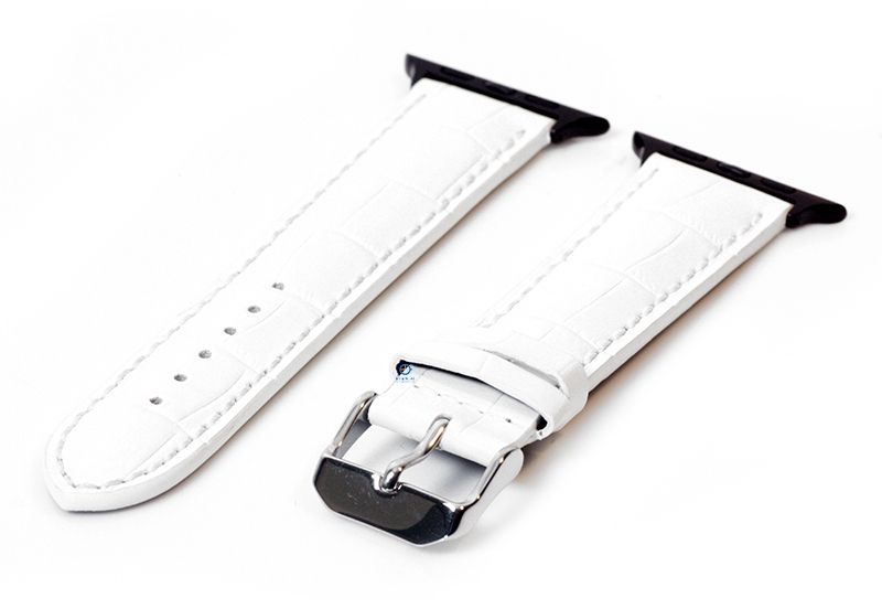 Apple Watch bandje croco leer wit - 44/45/46/49mm