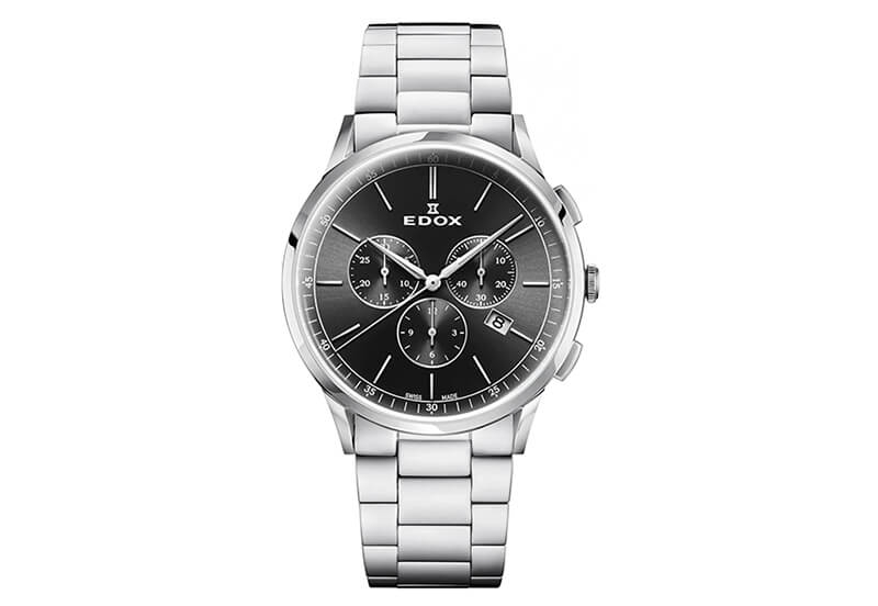 Edox Les Vauberts 10236 Horlogeband Zilver Staal