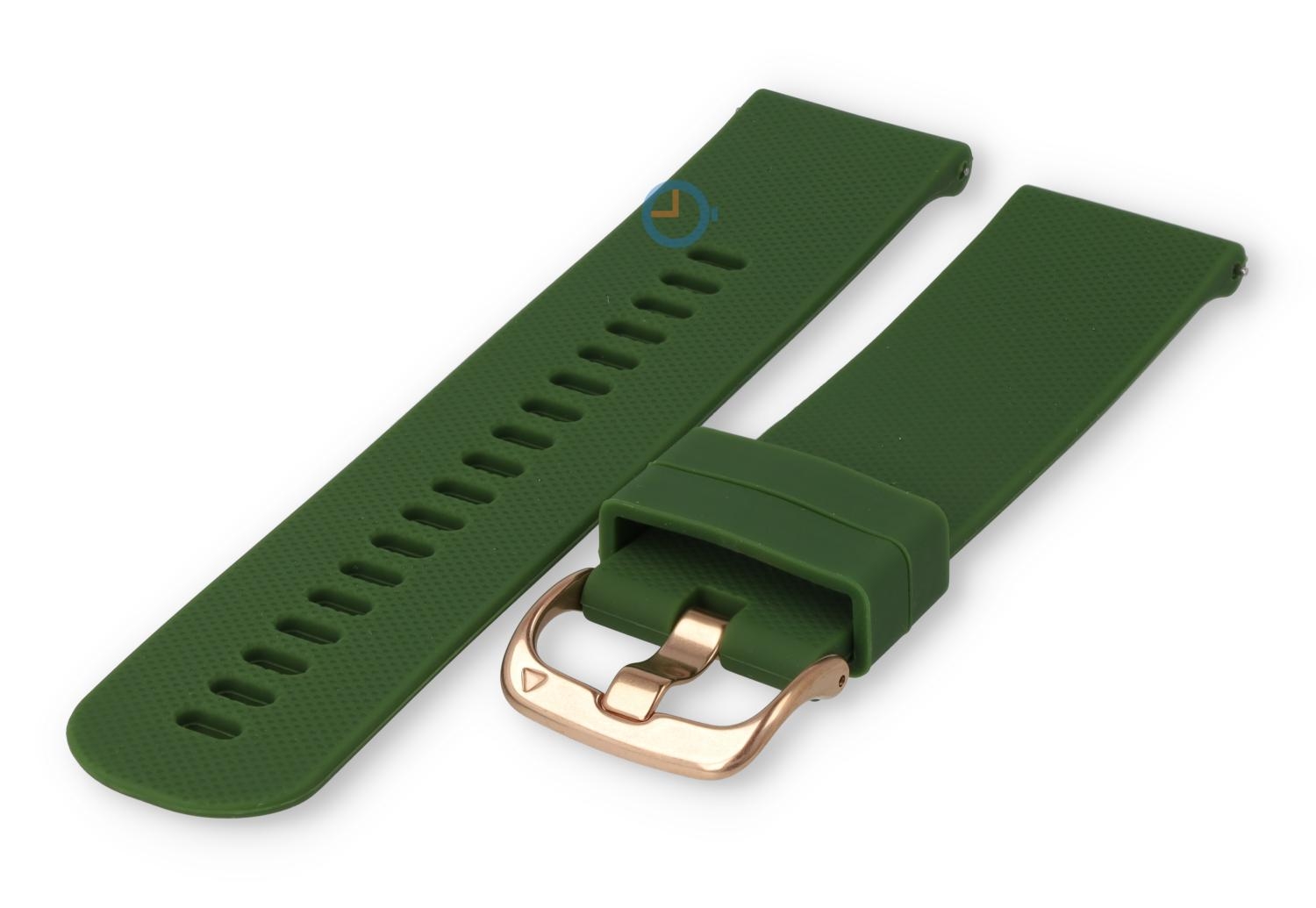 Siliconen sporthorloge band 22mm - bosgroen