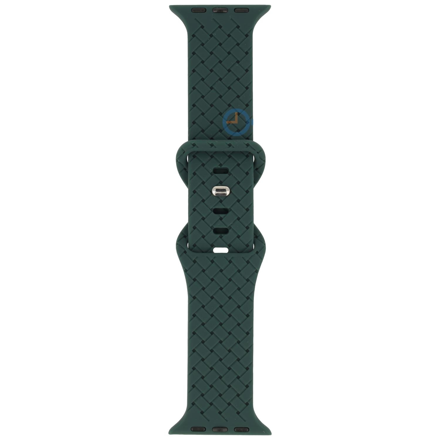 Siliconen vlechtbandje - Apple Watch 41mm - groen