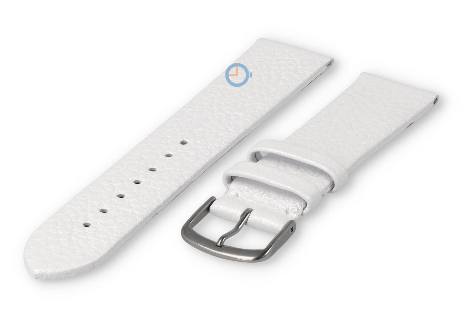 Naadloze horlogeband 22mm - glimmend wit
