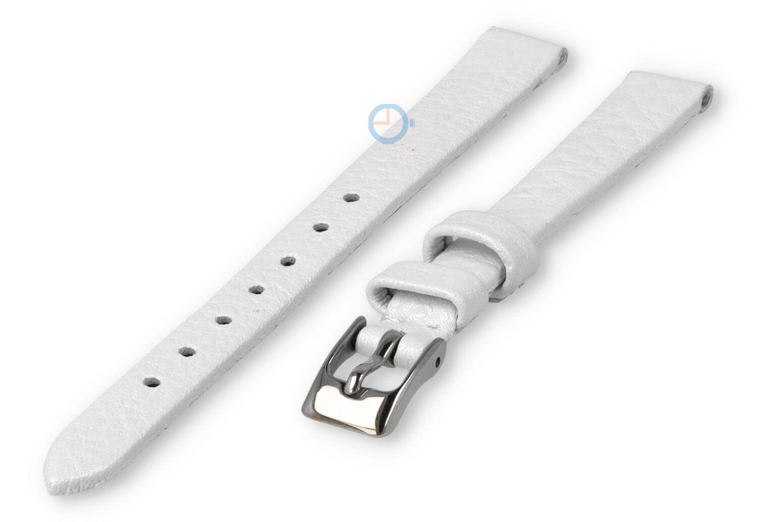 Naadloze horlogeband 10mm - glimmend wit