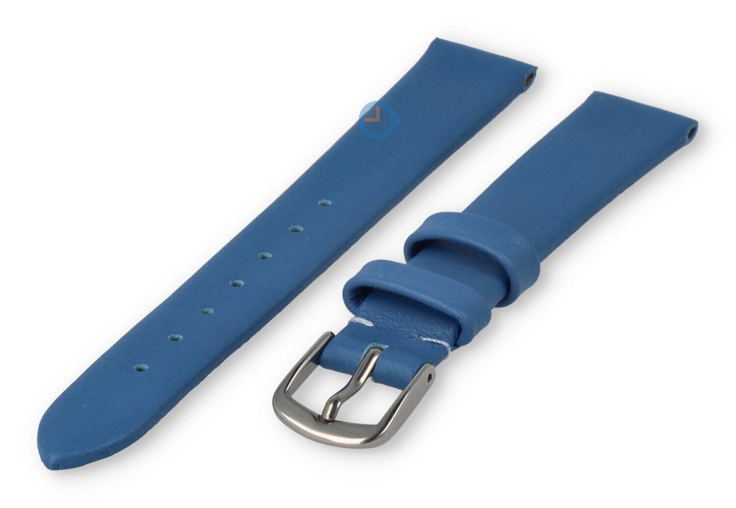 Naadloze en gladde horlogeband 12mm - zeeblauw