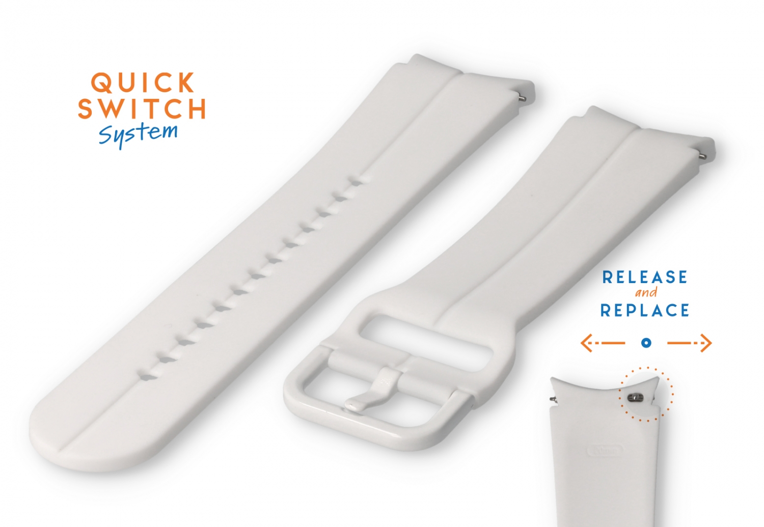 Samsung Galaxy Watch 5 & 6 bandje wit - 20mm