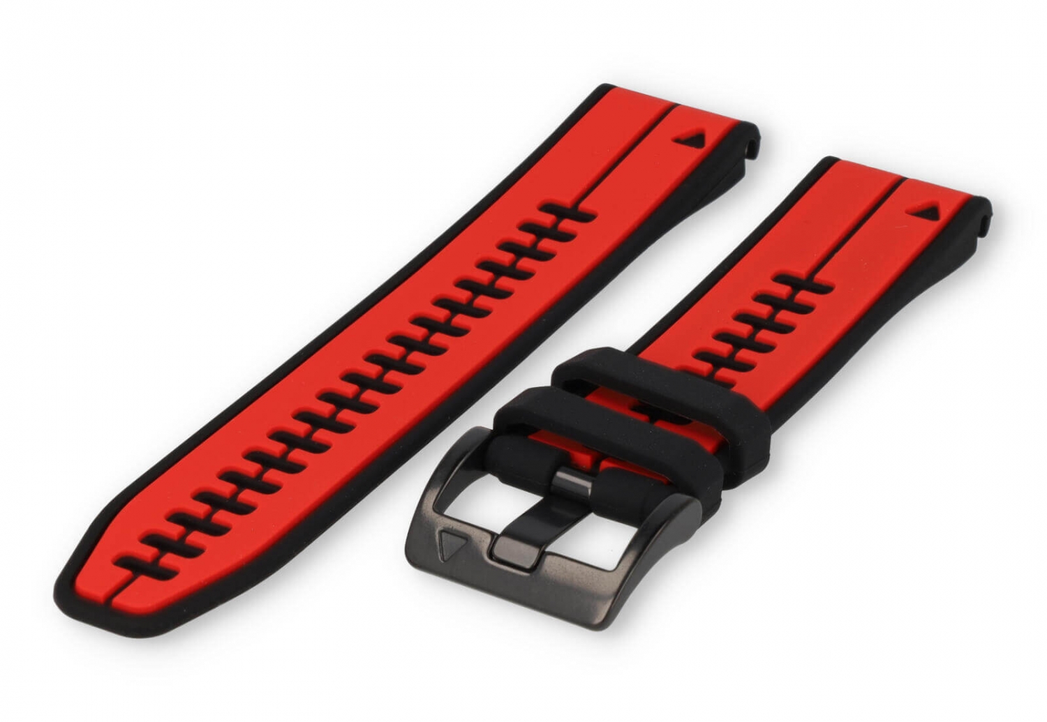 Garmin Fenix 7 horlogeband rubber - zwart/rood