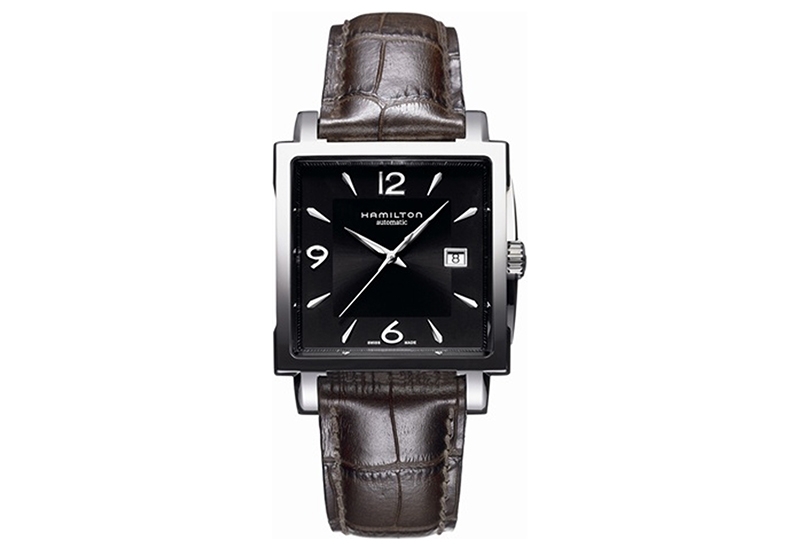 Hamilton horlogeband H32415535 - bruin leer