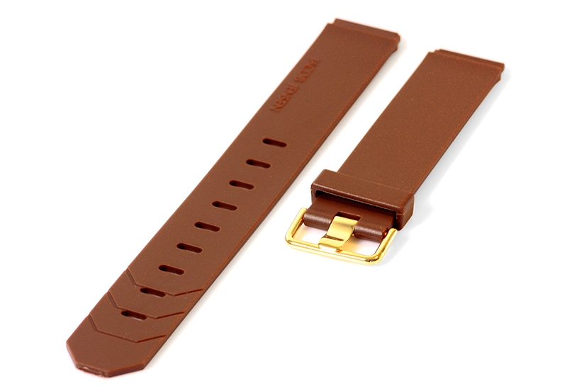 Jacob Jensen horlogeband 19mm - bruin kunststof