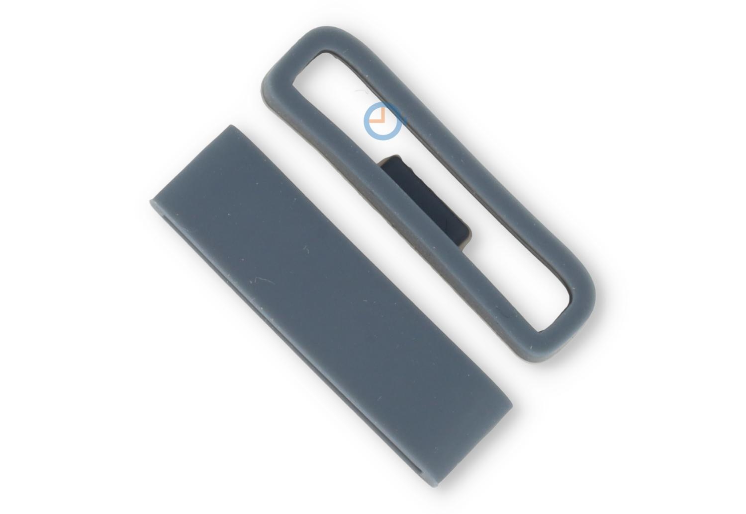 Flexibel band lusje met antislip 24mm - grijs rubber - 1 stuks