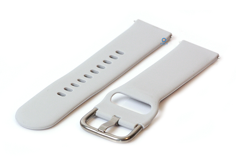 Horlogeband 20mm siliconen licht grijs