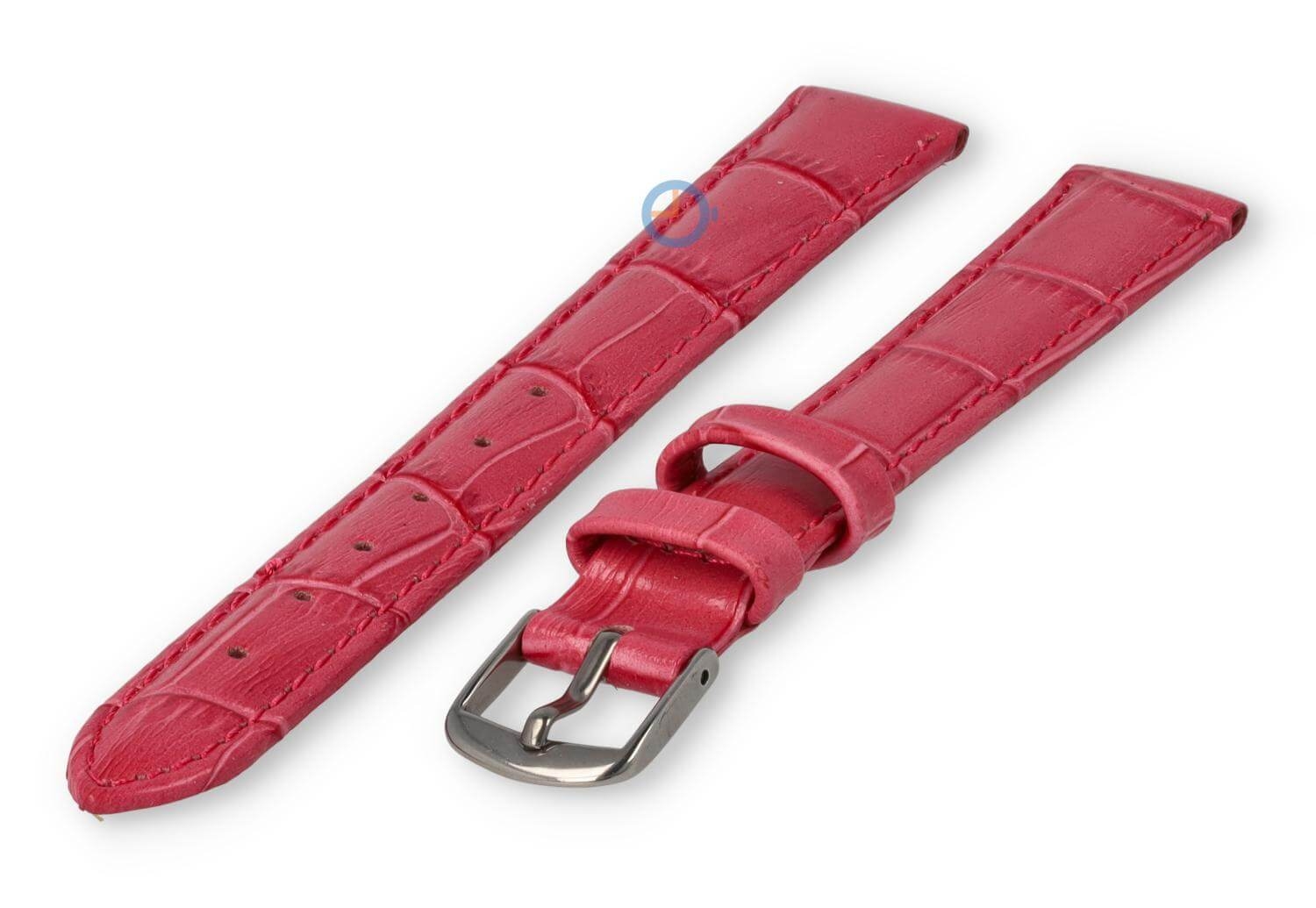 XL horlogeband van leer - 14mm - framboos
