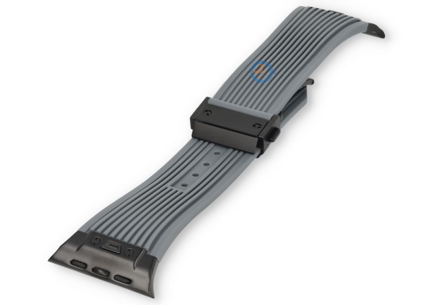 Hublot style bandje Apple Watch 45 - grey/black