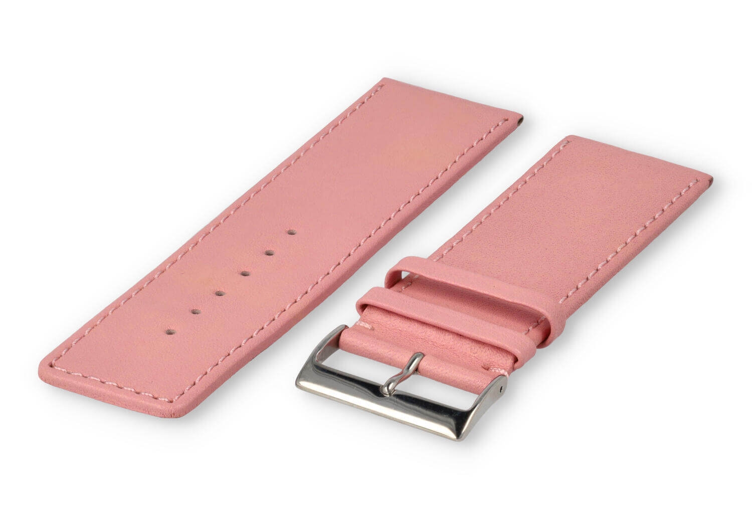 XL horlogeband glad leer - 30mm - lichtroze